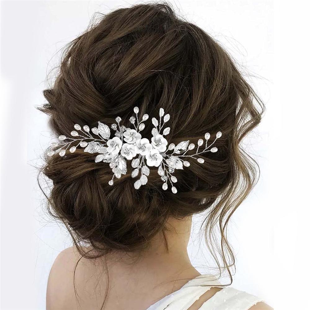 Flower Bridal Hair Comb Vintage Hair Accessories Wedding Party Bride Hair Clips  for Women