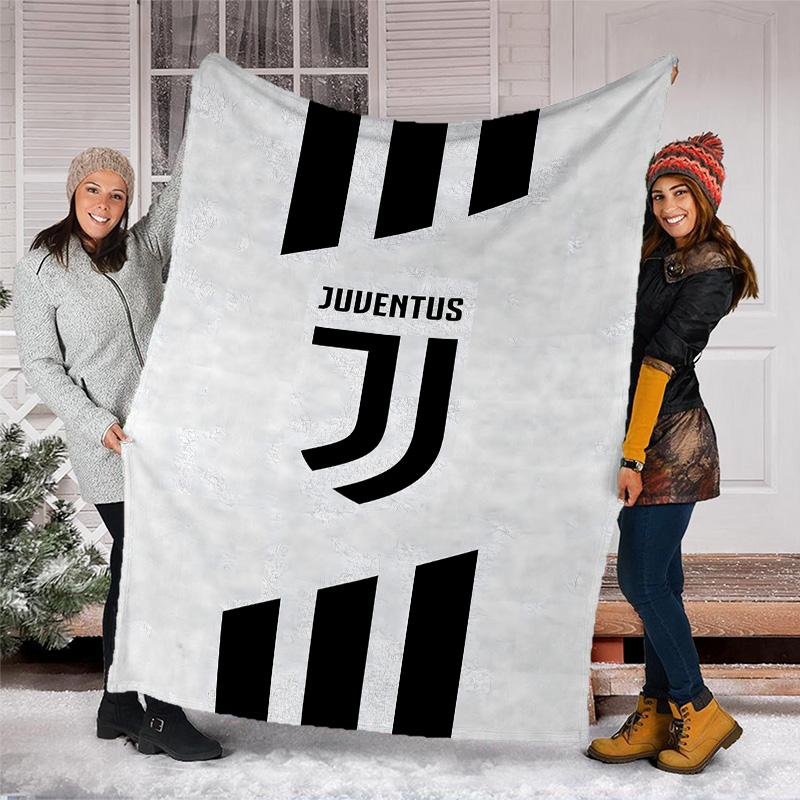 1pc Juventus Theme Blanket - Digital Print, Polyester, Cozy for All Seasons, Perfect for Outdoor, and Travel