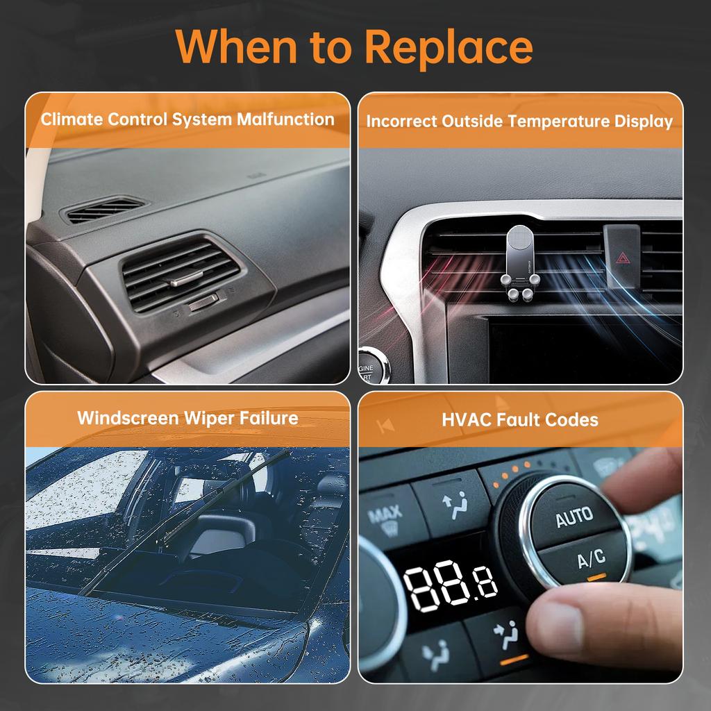 Lufttemperatursensor passend für Land Rover /Mini mit Anschlusskabelstecker, Kühlmittel-Wassertemperatursensor