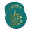 Inkdotpot Real Gold Foil Baby It's Cold Outside Baby Shower Tags Favor Hang Paper Tags 100