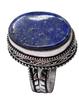 Lapis Lazuli Natural Gemstone Antique Silver Plated Ring US Size-7.25 R 744