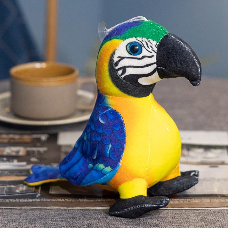 Simulation Parrot Doll Plush Toy Macaw Doll Cartoon Bird Toy Talking Parrot Toy 20cm/0.1kg