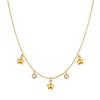 Heart Star Necklace for Women, Cubic Zirconia Stone Charms Necklace Adjustable, Stainless Steel Fashion Jewelry