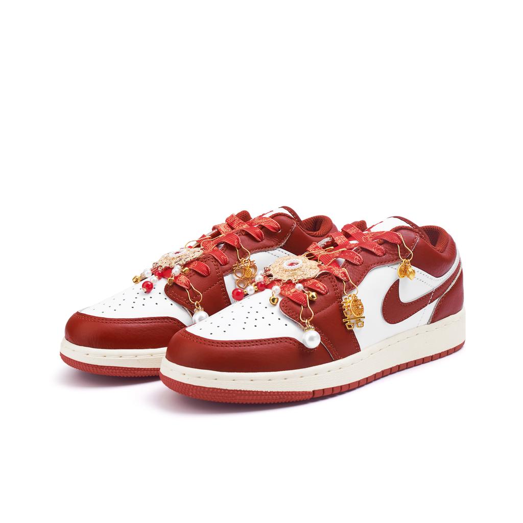 Jordan Air Jordan 1 Low top Skateboard Shoes Women's Red FJ3465-160(Team746-SBOX)