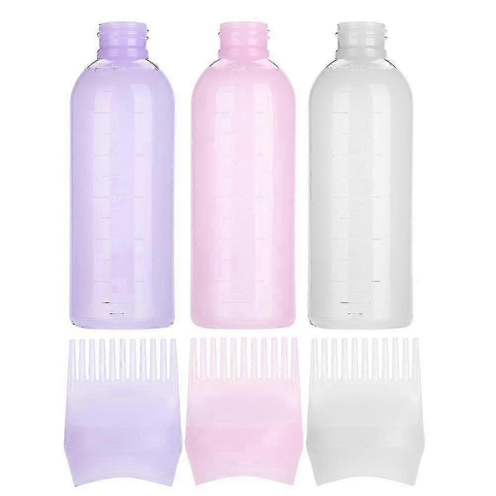 Pro Salon Hair Washing Coloring Dye Bottle Applicator Comb Dispensing Brush