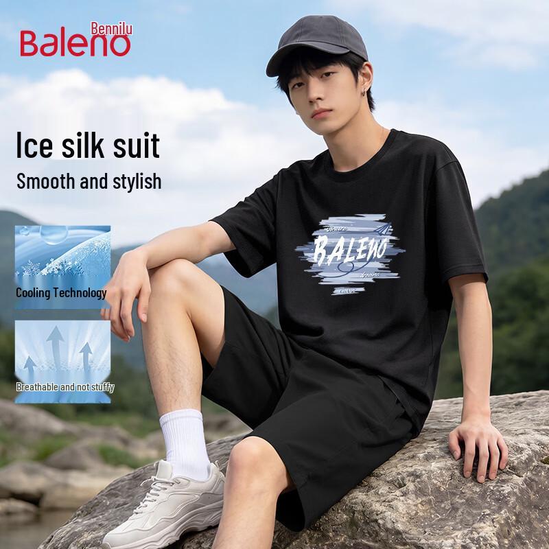 Baleno Men s Sporty Letter Print T-Shirt & Shorts Set 4XL