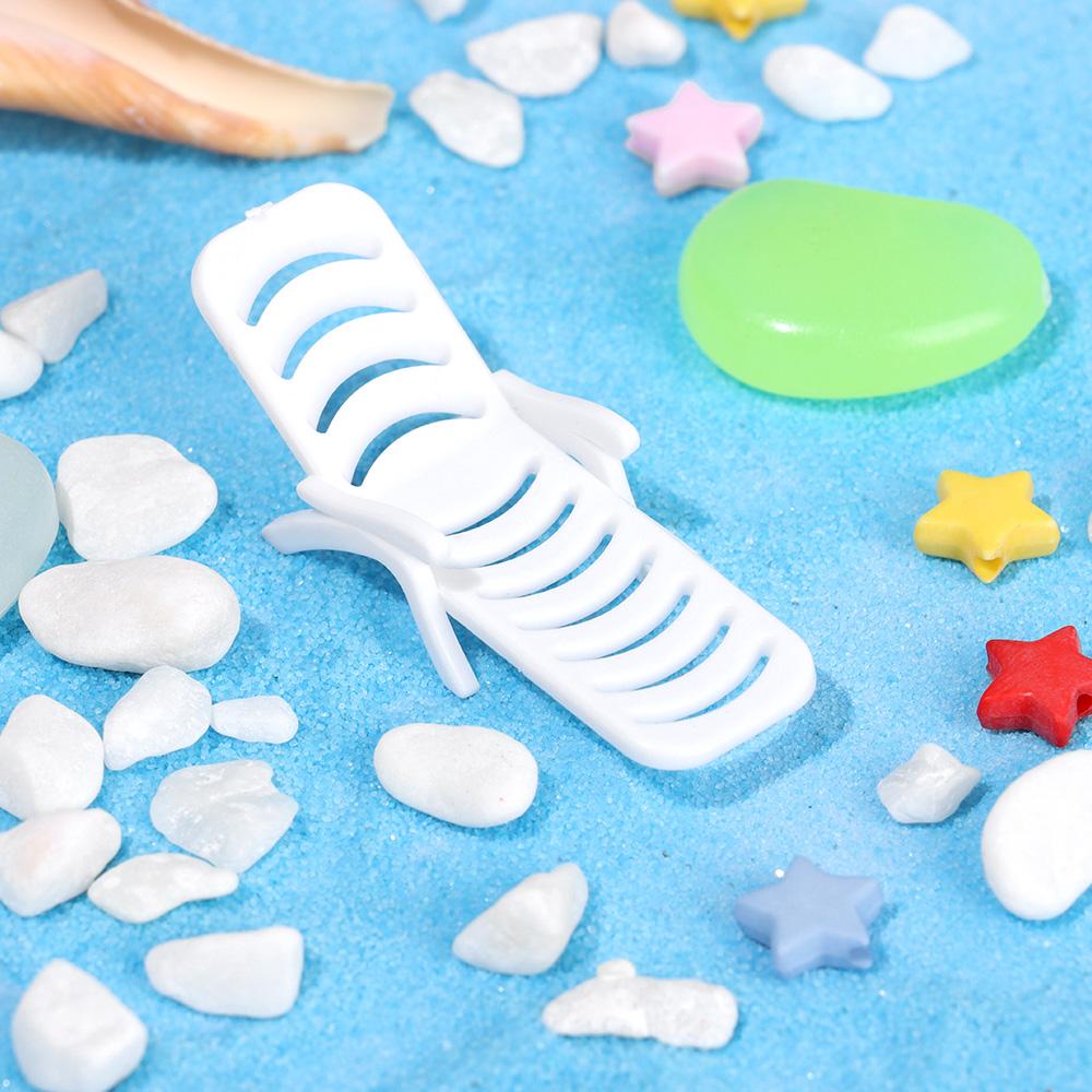 1 st Mini Paddelbåt Strandstol Havsutsikt Ornament Mikrolandskap DIY Heminredning Älfträdgård Miniatyr Dockhus Tillbehör