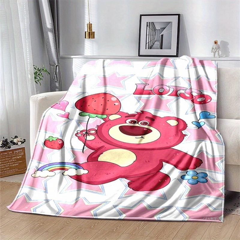 

1pc Lots-o -Huggin Bear Print Blanket, Cute Cartoon Design, Living Room Home Decoration Sofa Travel Soft and Cozy 130cmx150cm