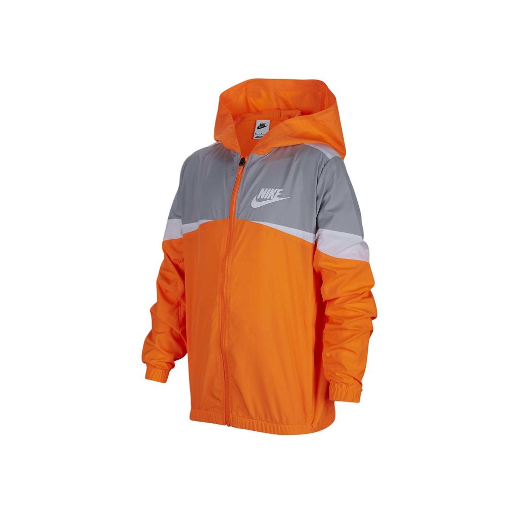 Nike Jacket Logo Letter Splicing Casual Kids Jackets Orange DR1886-803
