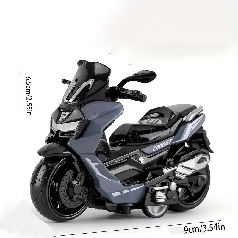 1pc Creative Spring-Powered Motorcycle Toy, Spring-Powered Realistic Pedal Motorcycle Children's Toy Ornament, Removable Rear Seat with Movable