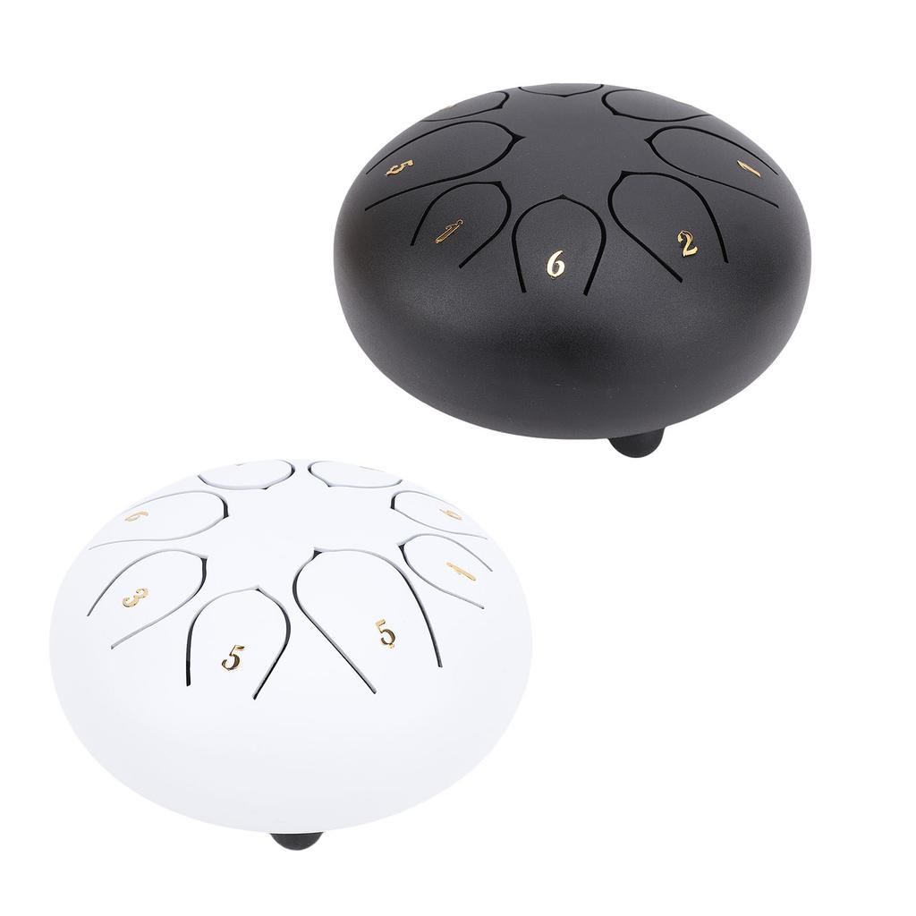 6 Zoll 8 Noten Zungentrommel C-Ton Angenehmer Klang Edelstahl Musikalisches Schlaginstrument für Mu