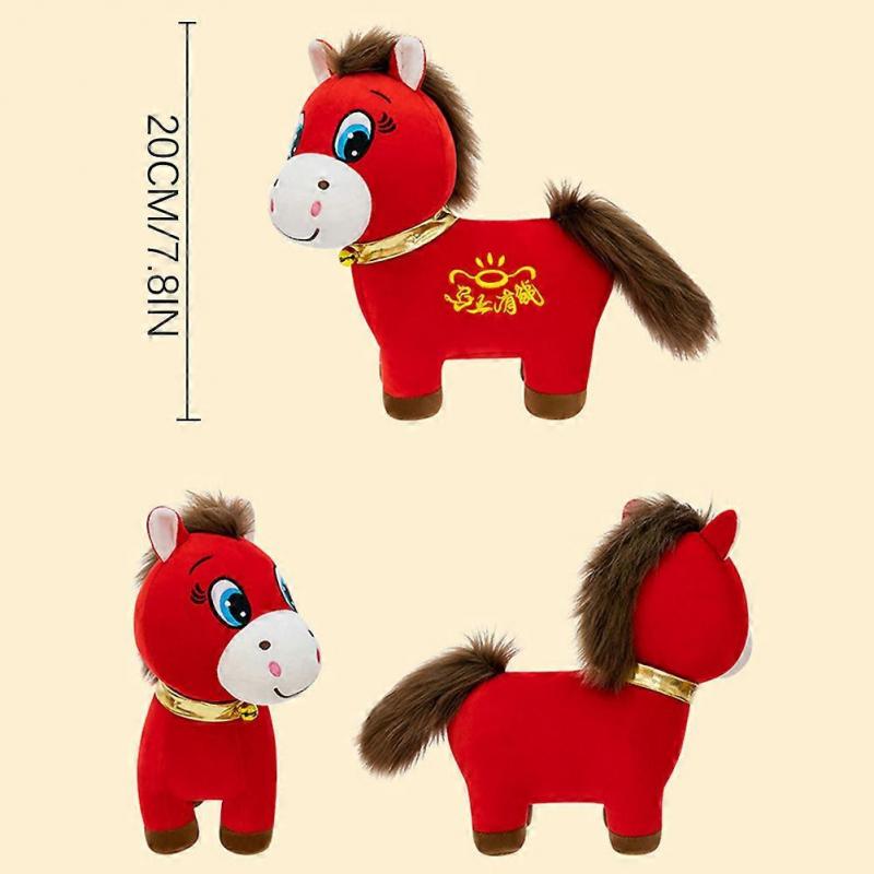 2026 Year of The Horses Plush, Funny Smiling/Crying Plushie Figurine, for Holiday Zodiac Gift Home Office Car Decors