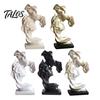 Resin Art Decoration Couples Kiss Sculpture, Abstract Couple Sculpture Home Decor, Minimalist Double-sided Face Statue Decoration, Romantic