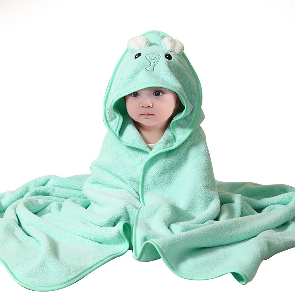 Baby Cover Boy Girl Dino Animal Hooded Cold Blankets Baby Crib Kit Accessories Infant Kids Swaddling Bath Velvet Quick-Dry Towel