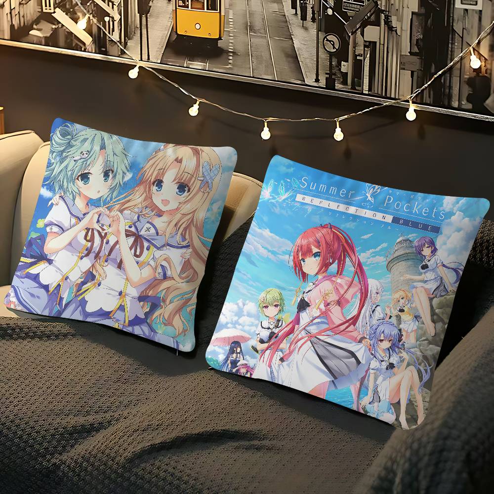 Anime S-Summer Pockets Personalized Pillow Cover Kids Bedroom Wild Party Decor Pillowcase Kid Birthday Shower Gift