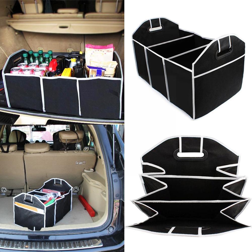 Car Trunk Organizer Eco-Friendly Super Strong Capacity Collapsible Non-Woven High Multi-use Storage Cargo Fabrics B H0J1