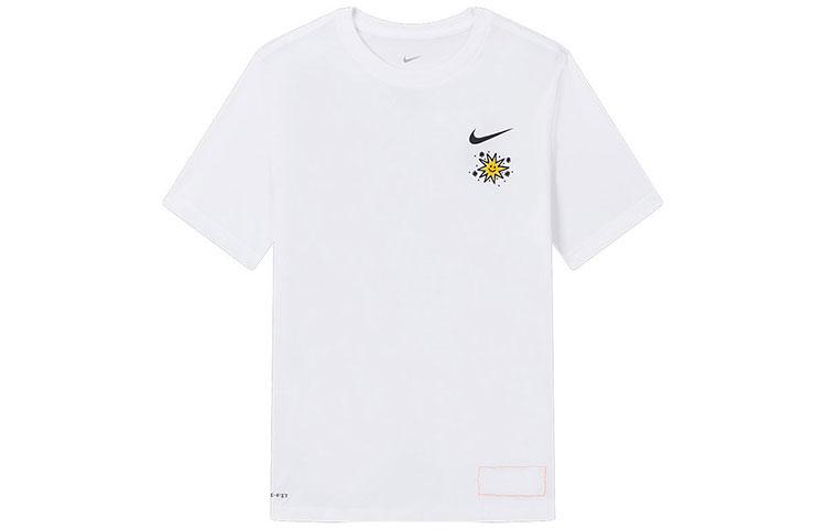 

Nike T Shirts Men s White Crew Neck Moderate Straight Fit DV3189-100 XL