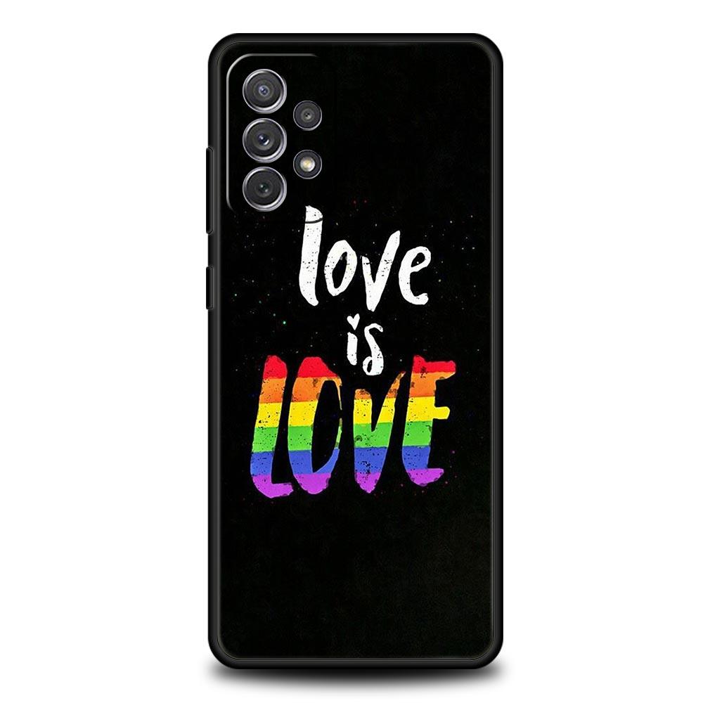 Gay Lesbian Rainbow Pride Phone Case for Samsung Galaxy A55 A35 A17 A07 A15 A13 A25 A51 A71 A72 A73 A32 A52 A52S A41 5G Soft TPU