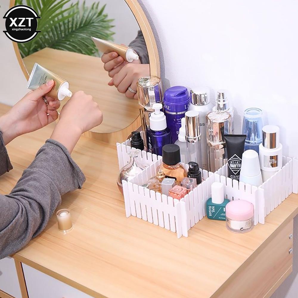 4Pcs Drawer Divider Adjustable Plastic Free Combination Partition Storage Shelves Underwear Socks Organizer for Makeup Clapboard