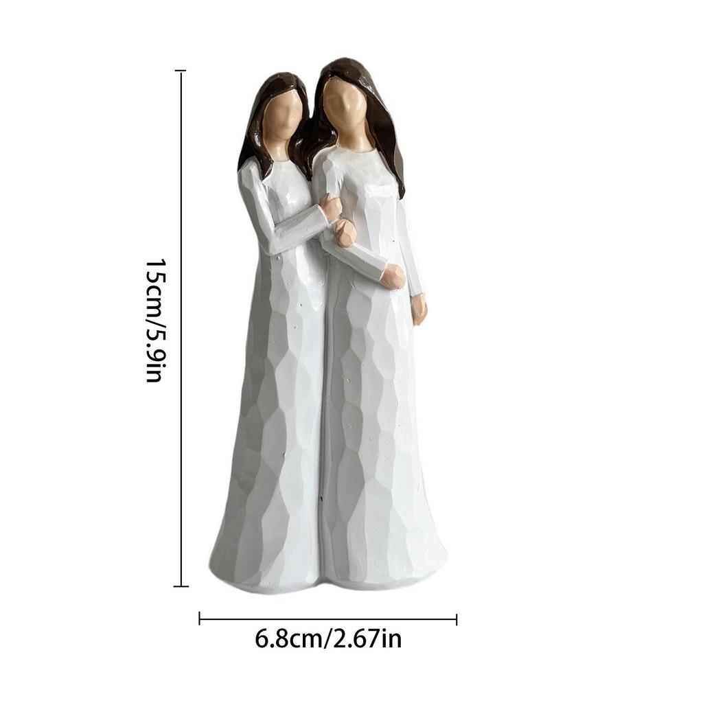 Cross-border Resin Figurine: Girl Hugging Horse Angel Statue - Home Decor Desktop Small Handicraft.