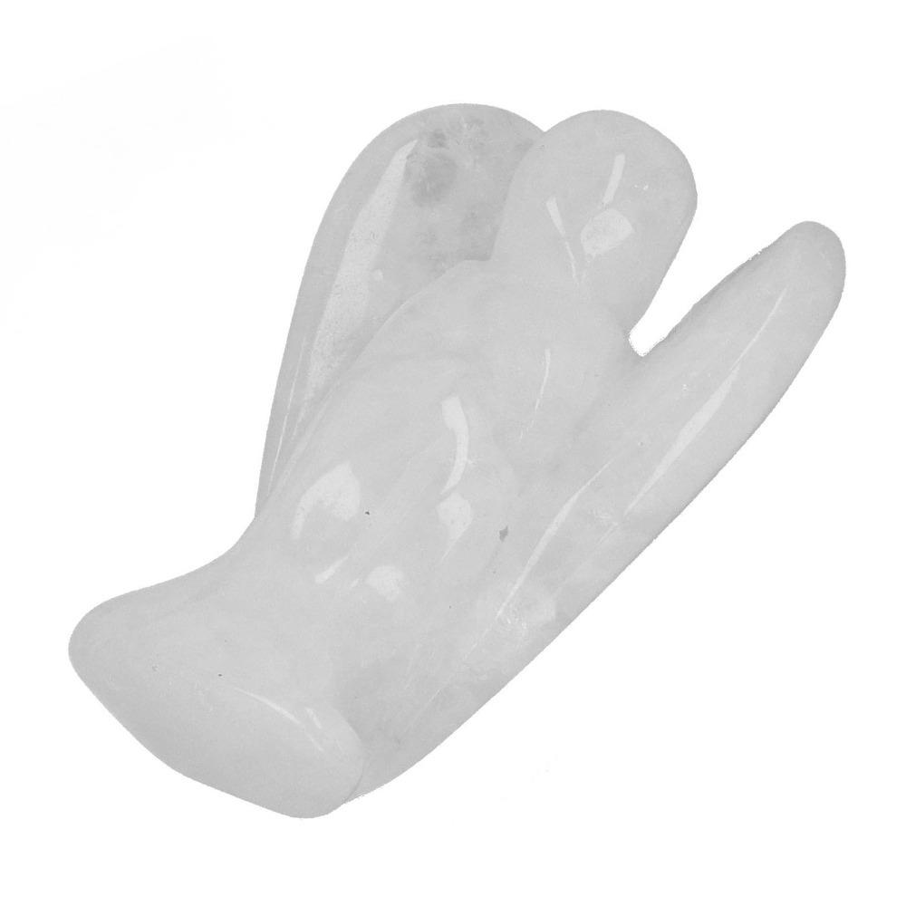 1pcs Hand Carved Natural Stone Comforting Crystal Figurine Angel Gemstone Decor Home Decor