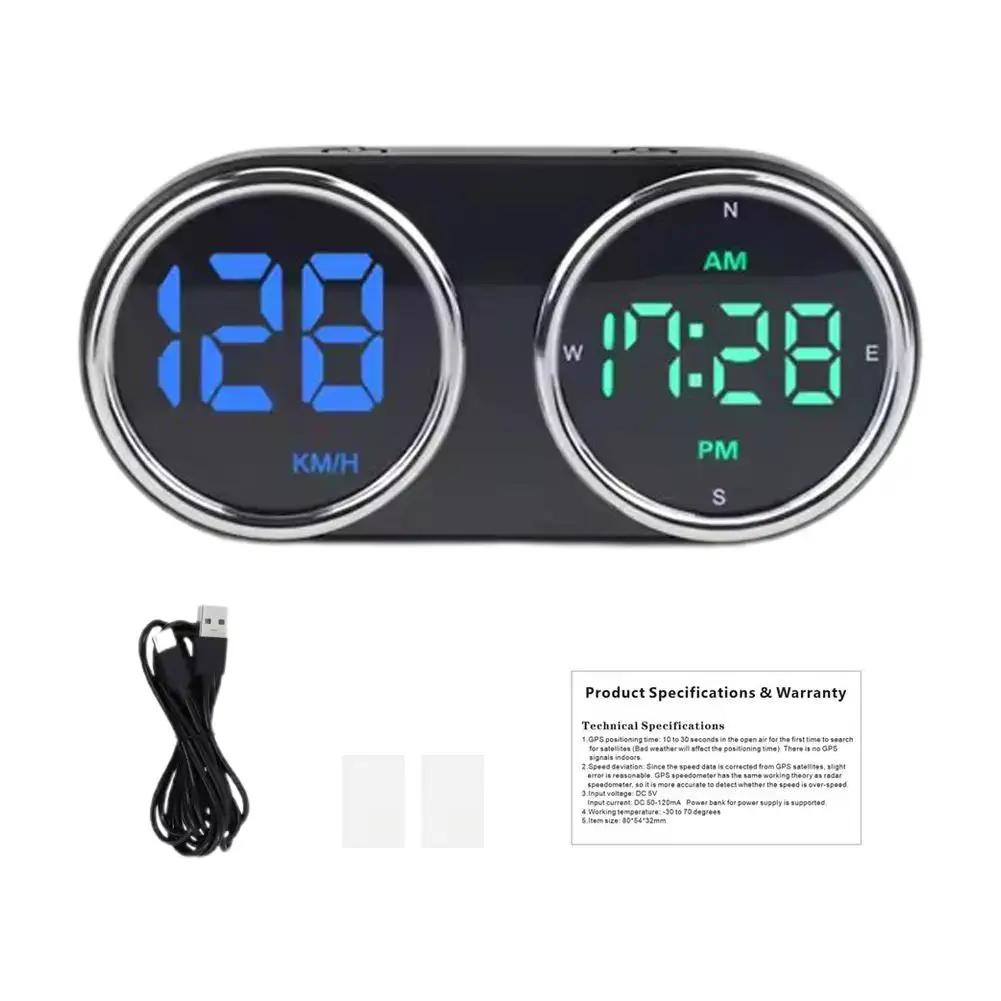

GPS+Beidou Car HUD Head-Up Display Speedometer Digital All MPH Vehicle Over-speed KM/H Meter Alarm Types Speed J2C6