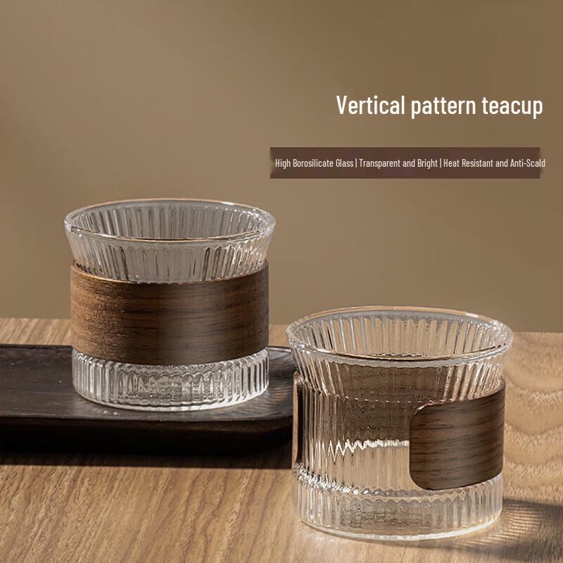 Weimingnuo Striped Borosilicate Glass Teacup