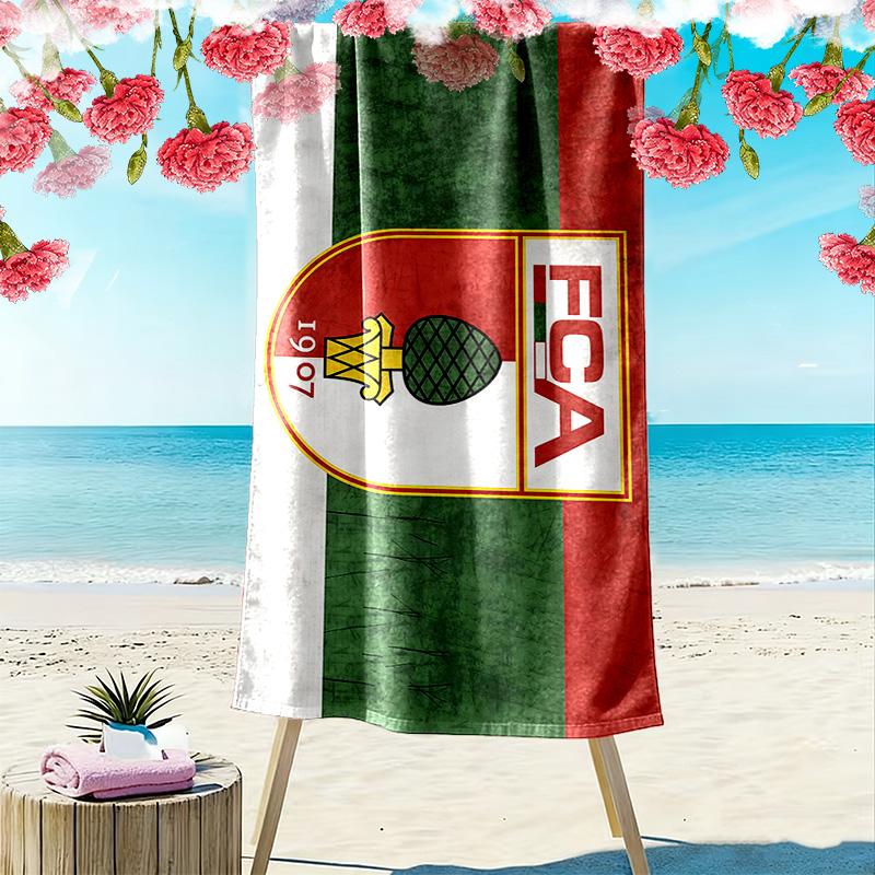 FC Augsburg Aufdruck Strandtuch, Großes Weiches Schnelltrocknendes Handtuch für Strand Camping Schwimmen