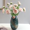 2-köpfiges künstliches Kamelien-Blumenarrangement Realistische Seiden-Kunstpflanze für nordische Wohnzimmer-Dekoration Elegantes Geschenk für Pflanzenliebhaber
