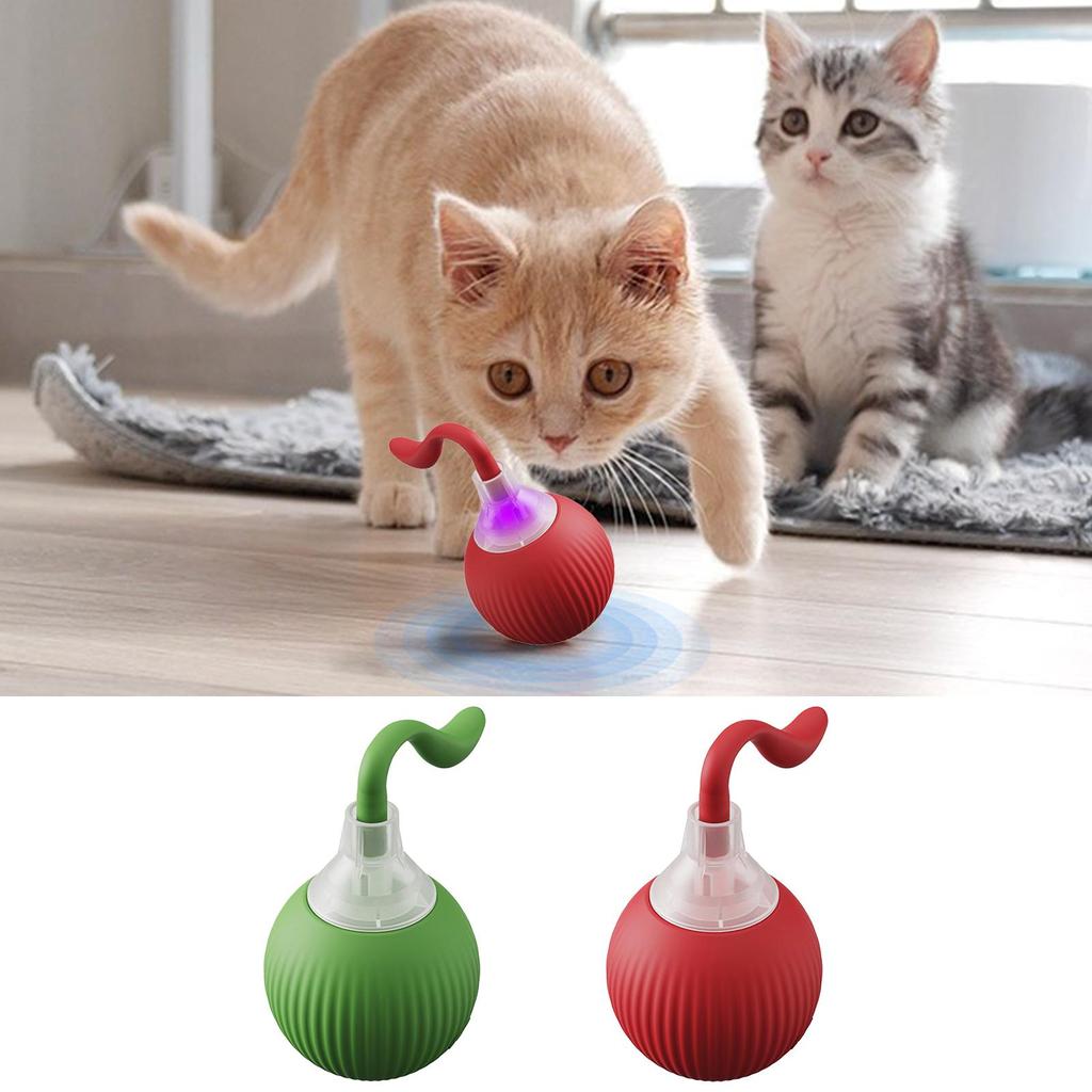 Cat Toy Ball Electric Teaser Rechargeable Automatic Ball Pet Cat Toy For Backyard Balcony Living Room Bedroom Study Room Indoor