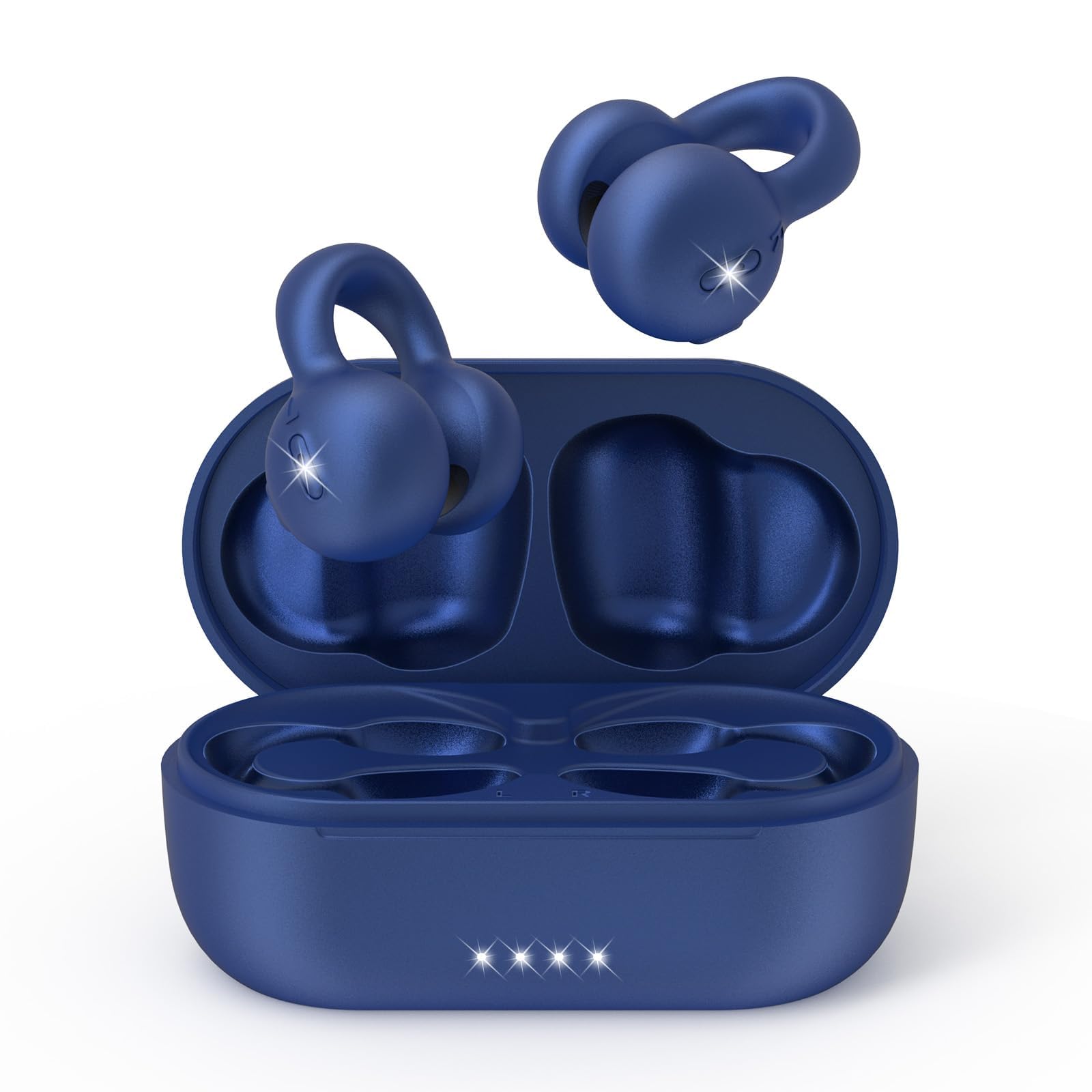 

OWS Bluetooth True Wireless Bluetooth with More Comfortable Than Bone Conduction Ear Cuff Air Conduction ENC Noise Japanese Voice Japanese Instruction синий