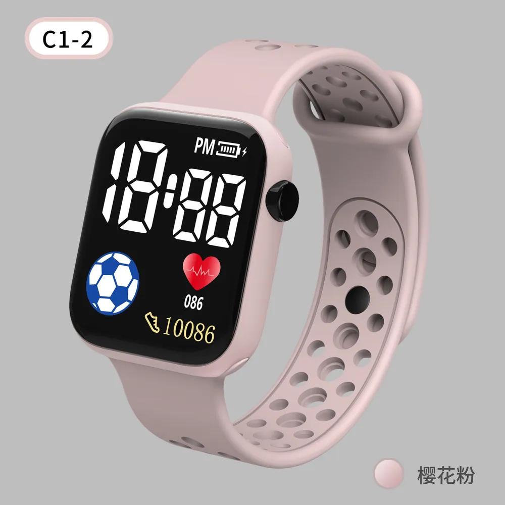 Digital Sports Smart Watch with Heart Rate Monitor Step Counter and Multi-Function Fitness Tracker Compatible with Android and iOS Devices