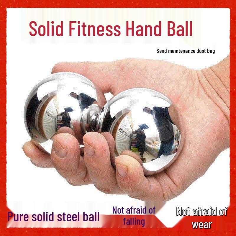 Solid Steel Hand Exercise Baoding Balls for Adults and Seniors