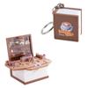 Milk Tea Shop Mini 3D Book Keychains Foldable Educational Science Doll Key Rings  Cognitive Tools