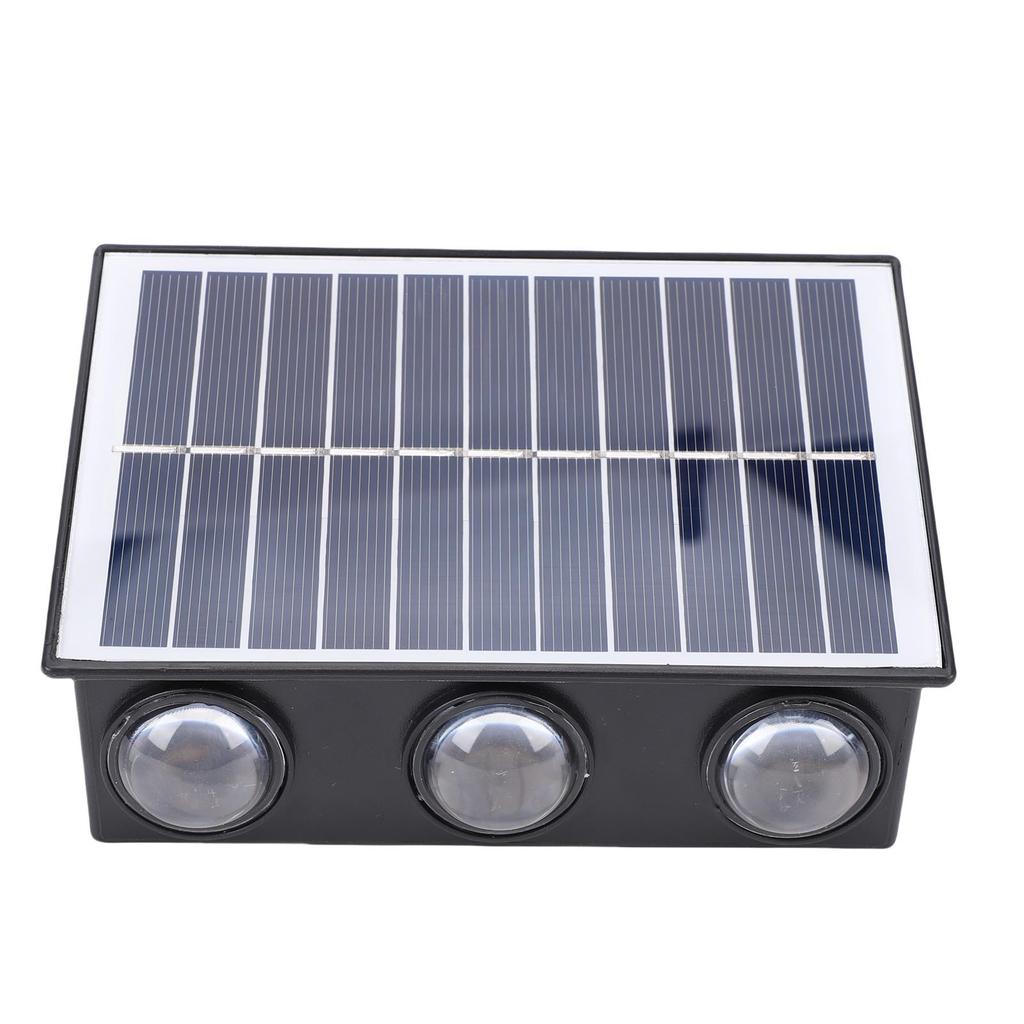 Solar Led Wall Light Solar Fence Sconce IP65 Water Proof for Patio Porch Garden Backyard Fence Decor 6 LEDs Warm Light
