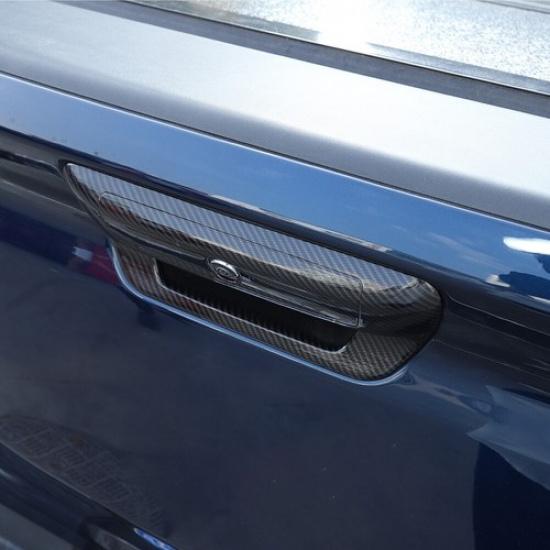 Carbon Fiber Rear Door Tailgate Handle Cover Trim Decor for Dodge Ram 1500 2018+