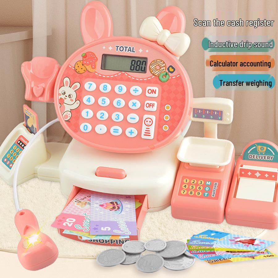 Children's Role-Play Toy: Cartoon Rabbit Supermarket Cash Register