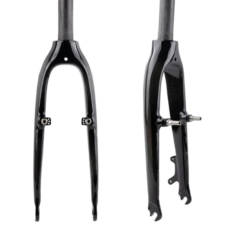 Gabeln für Fahrrad Gabeln 3K Carbon Gabeln 20 Zoll Für Faltrad BMX Kinder Rennrad Gabelstützen Scheibenbremse/V-Brake/C-Brake
