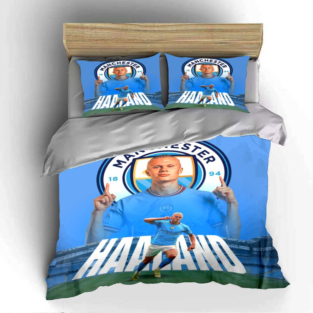 Manchester Haaland Bedding Set Bedding Duvet Cover Set Duvet Cover Pillowcases Home Decor (1 * Duvet Cover 2 * Pillowcases, Without Duvet Insert)