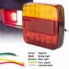 New 2pcs 12v 26 Led Rear Tail Lights Lamp Pair 5 Function Waterproof Trailer Caravan Truck Lorry Car Lights Accessories