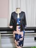 Completo due pezzi taglie forti da donna: Top a Maniche Corte e Gonna Avvolgente sui Fianchi