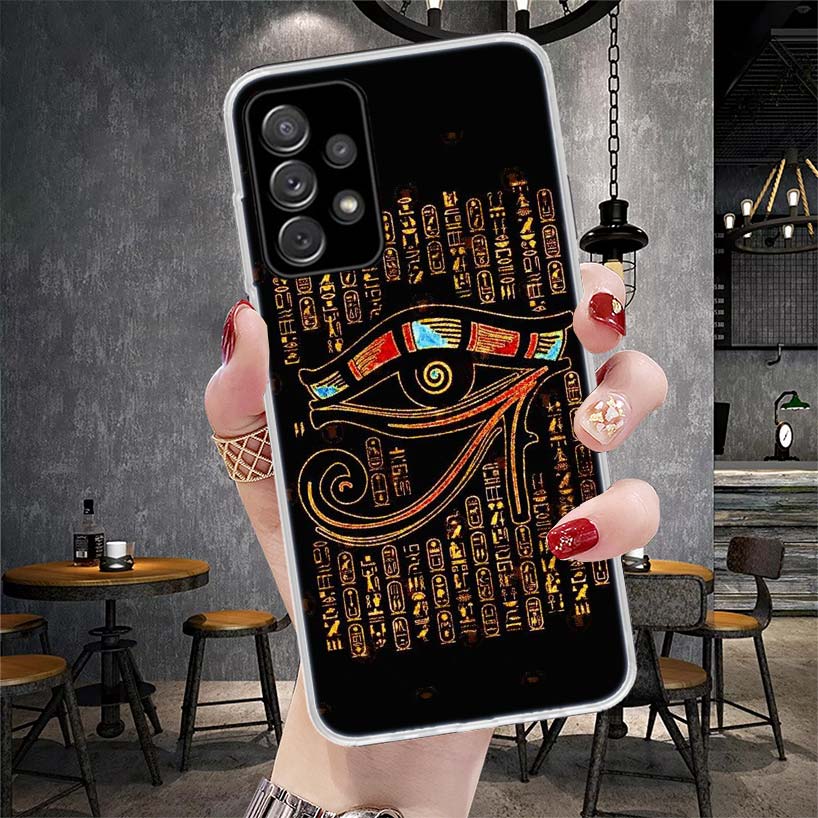 Sacred Eye of Horus Egypt Fresco Phone Case For Samsung Galaxy A13 A14 A15 A16 A17 A53 A54 A55 A56 A57 A33 A34 A35 A36 A37 A23 A