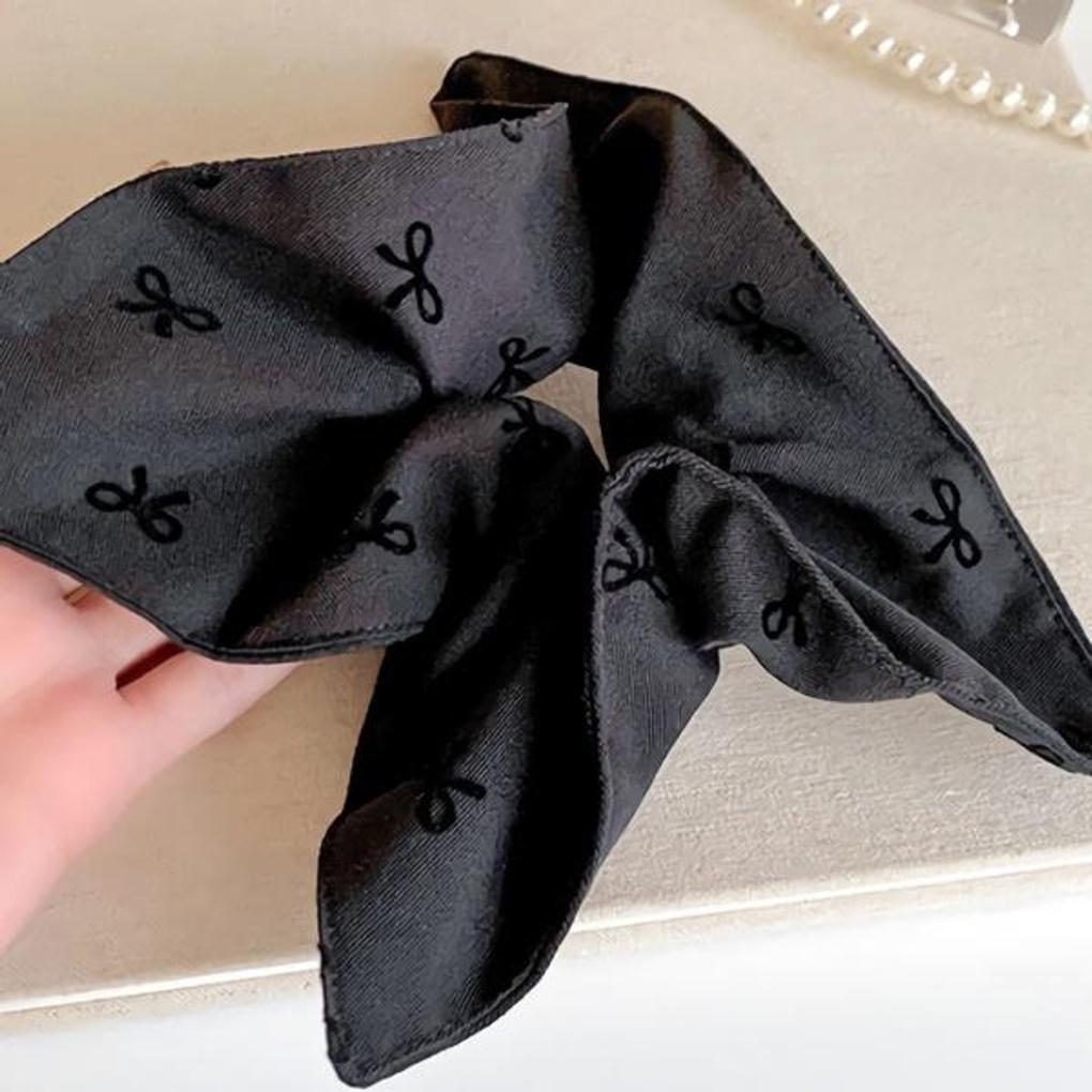 Women's Cotton Ribbon Patterned Hair Tie 2 Colors