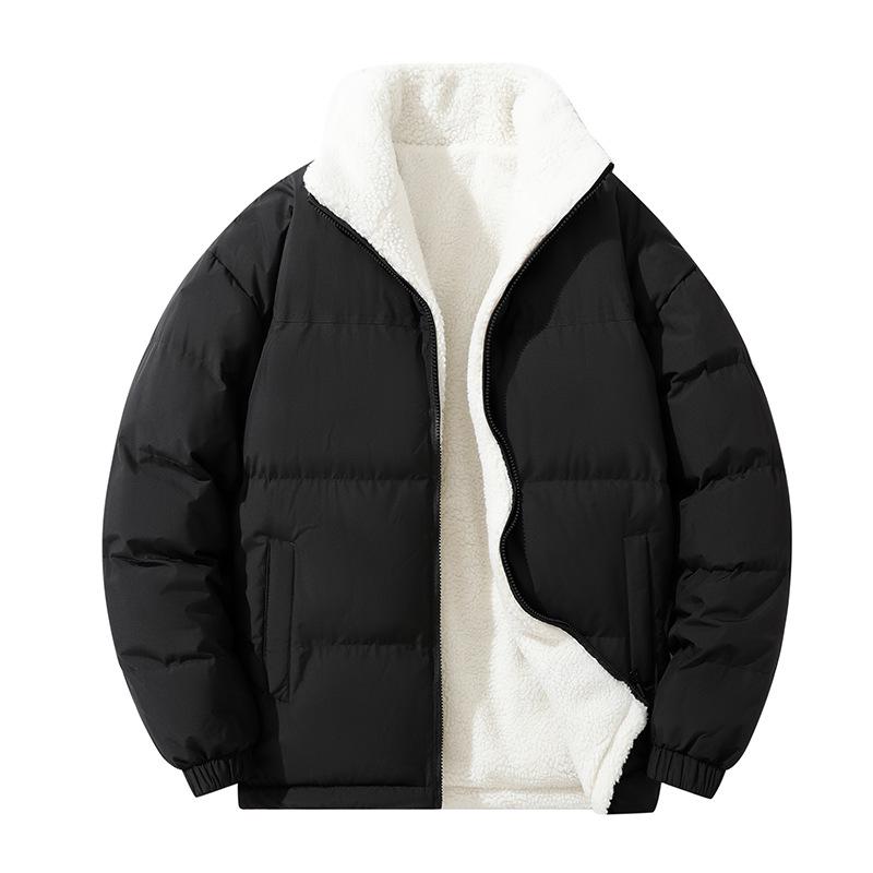 

Men s Plus Size Thickened Double-Sided Plush Cotton Jacket – Loose, Warm Youth Style 2XL