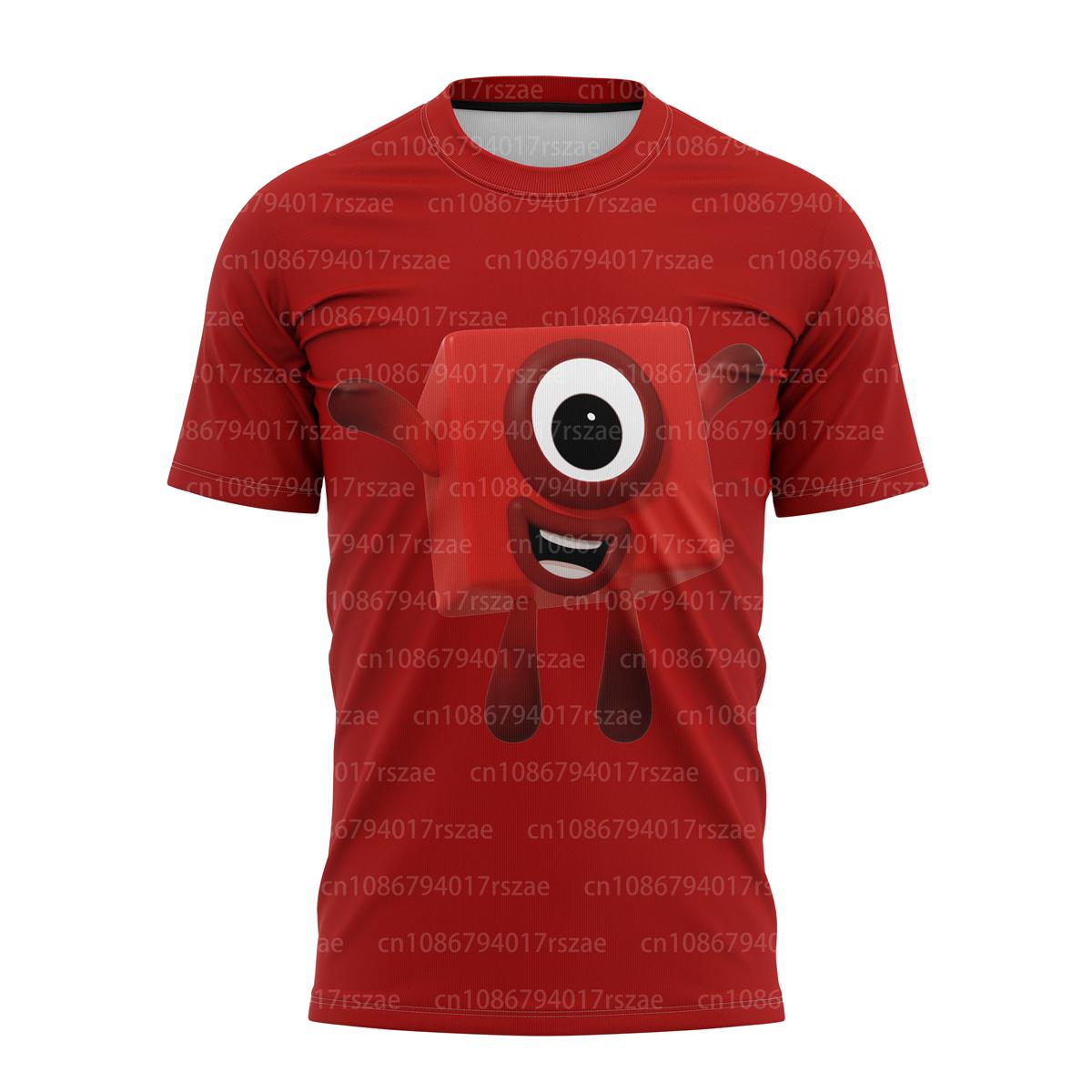 

Футболка с рисунком из мультфильма и забавным 3D-принтом в виде блока цифр для мужчин и женщин, лето 2024 г., новые милые футболки с коротким рукавом для пар, одежда больших размеров для мальчиков и девочек 6XL