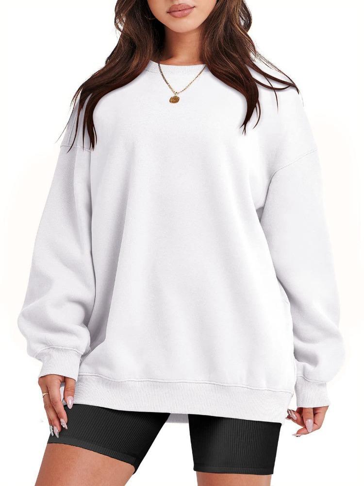 Autumn Winter Women Loose Velvet Sweatshirt Fashion Solid Color Top