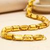 New Men's Faux Gold 8mm Faceted Star Cut Necklace - Gold Plated Chain
