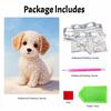 DIY Gerahmtes Perlenmalerei-Set Niedliches Hundewelpen-Muster 3D Funkelnde Perlenleinwand Kreative Heimwanddekoration Kunstprojekt Handgefertigte Geschenkidee