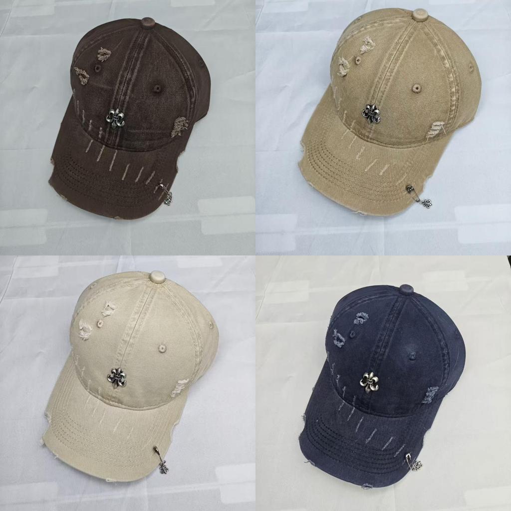 Baseball Cap With Vintage Wash And Embroidered Letters For Casual Everyday Wear
