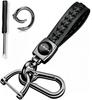 [Fengya] Keychain Genuine Leather Compatible with Nissan Leaf Car Keychain